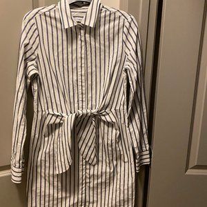 Calvin Klein - Navy and White striped dress